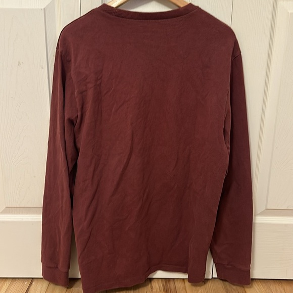 Madewell men’s rustic maroon long sleeve pullover size medium - Picture 6 of 7